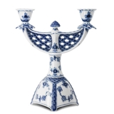 Musselmalet Vollspitze, Kerzenständer 2 Zweige Nr. 1/1169 oder 506, Royal Copenhagen