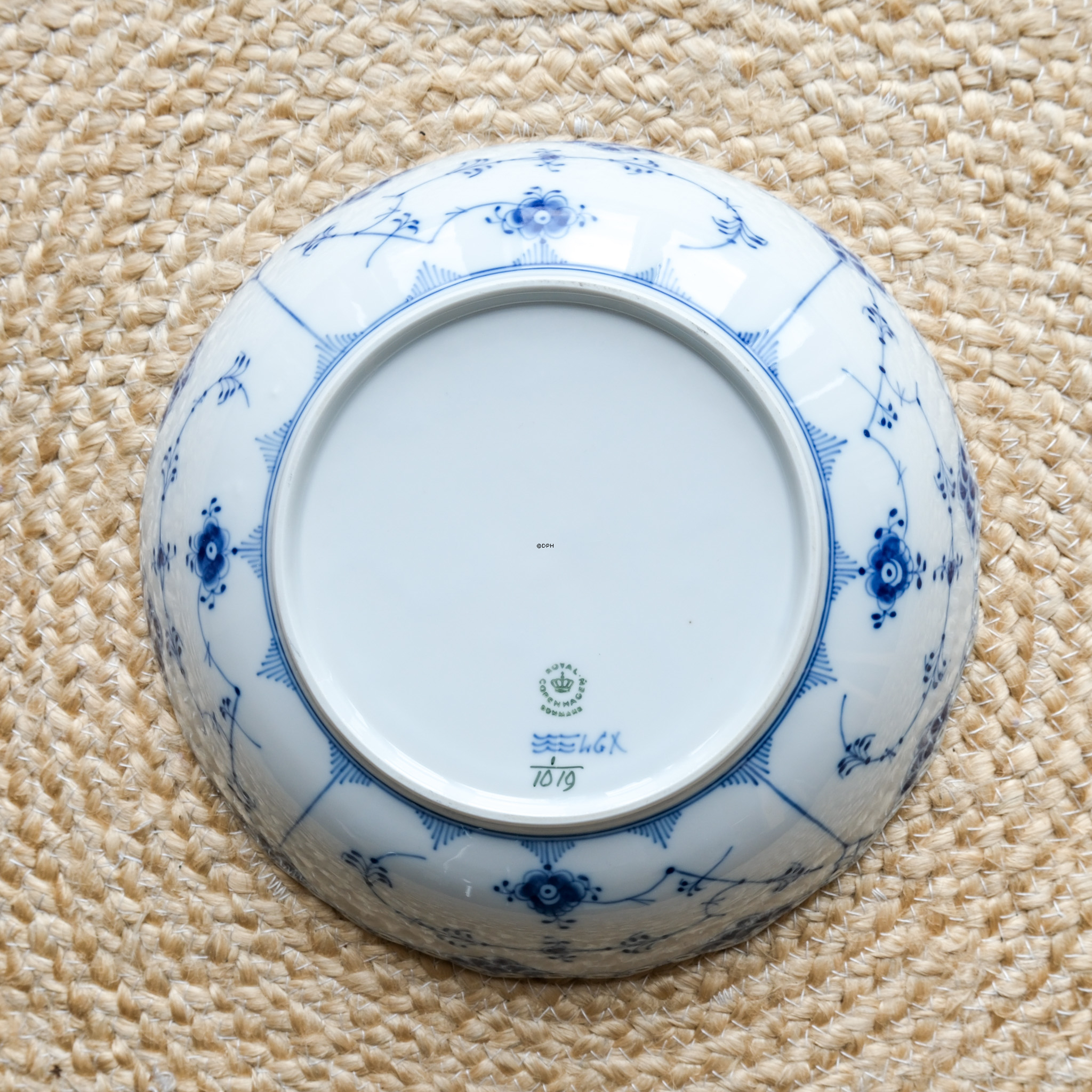 Musselmalet Vollspitze, große runde Salatschüssel,, Royal Copenhagen 28cm