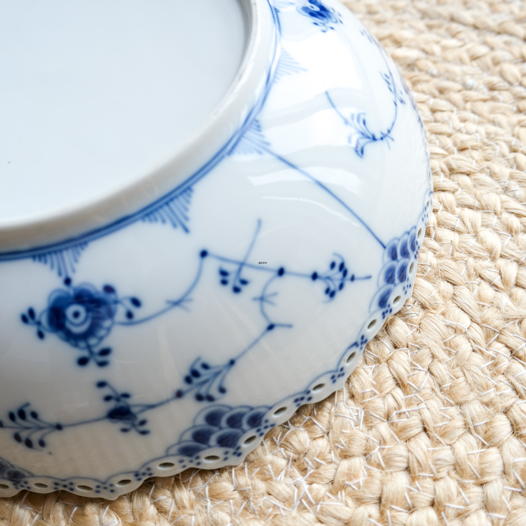 Musselmalet Vollspitze, große runde Salatschüssel,, Royal Copenhagen 28cm