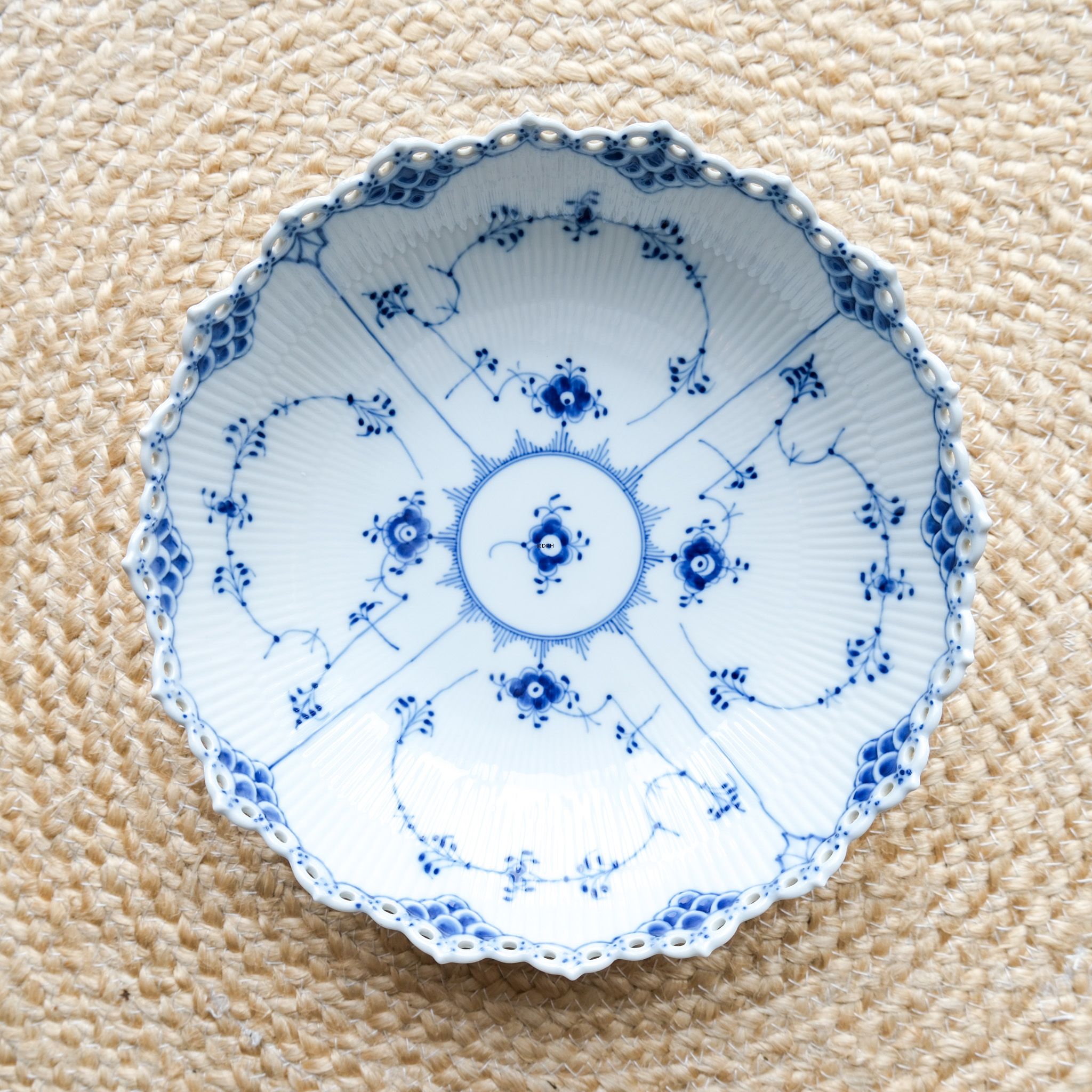 Musselmalet Vollspitze, große runde Salatschüssel,, Royal Copenhagen 28cm