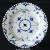 Musselmalet Vollspitze, Teller, Royal Copenhagen 25cm (Alte Nr. 1-1084)
