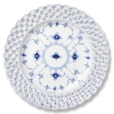 Musselmalet Vollspitze, Teller mit durchbrochener Bordüre, Royal Copenhagen 25cm