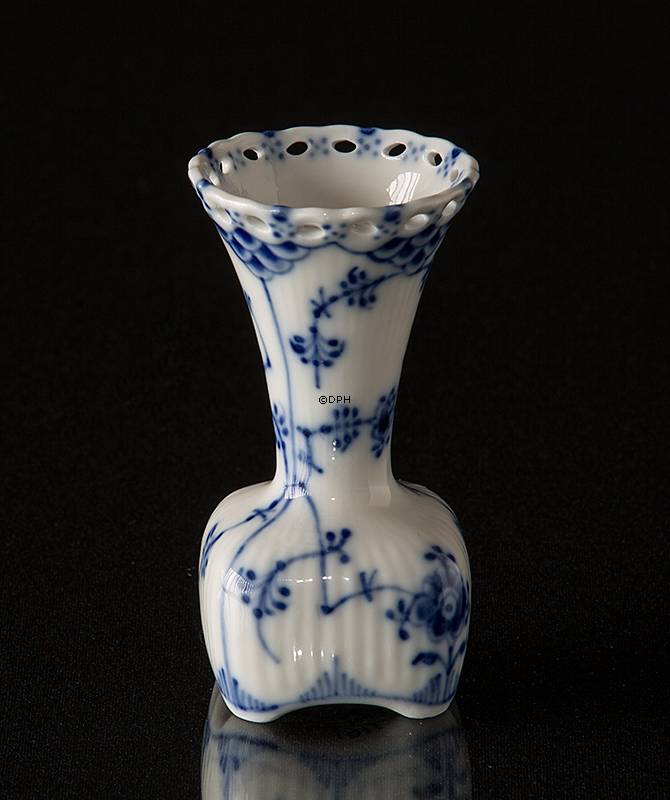 Musselmalet Vollspitze, kleine individuelle Vase Nr. 1/1161 oder 673, Royal Copenhagen