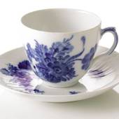 Blaue Blume, geschweift, Kaffeetasse und Untertasse, Inhalt 18 cl., Royal C...