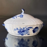 Blaue Blume, geschweift, Schale mit Deckel no. 10/1702 oder 172, Royal Copenhagen