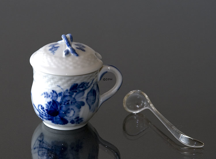 Blaue Blume, Geschweift Senfglas Nr. 10/1594 oder 198, Royal Copenhagen