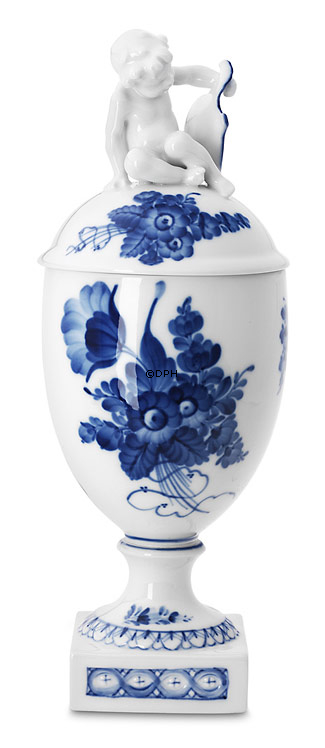 Blaue Blume geschweift, Vase mit Figur Nr. 10/1754 oder 280, Royal Copenhagen