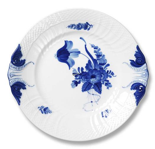 Blaue Blume, geschweift, runde Kuchenplatte Nr. 10/1864 oder 422, Royal Copenhagen ø26cm