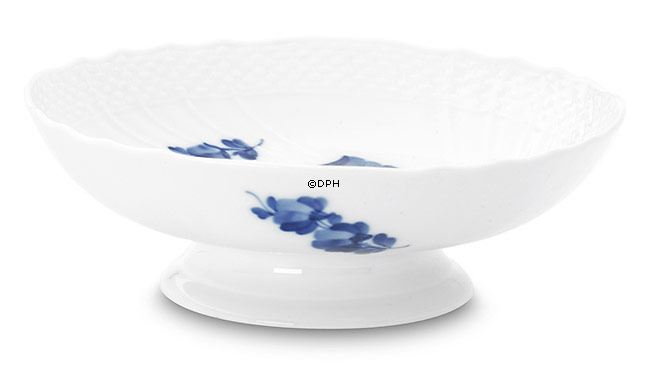 Blaue Blume, geschweift, runde Kuchenplatte auf niedrigem Fuß Nr. 10/1532 oder 427, Royal Copenhagen ø18cm