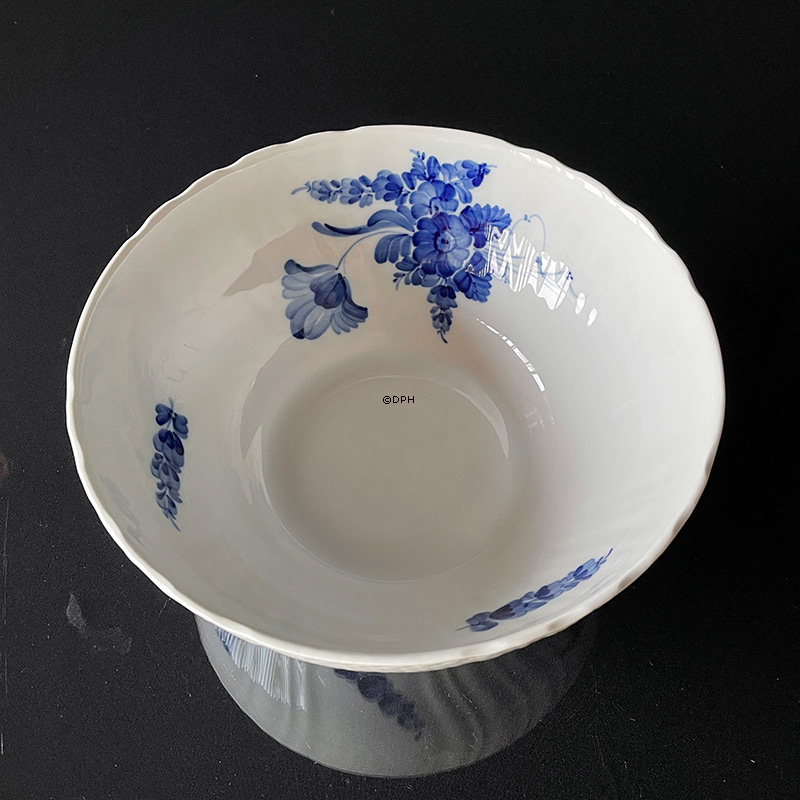 Blaue Blume, geschweift, runde Salatschüssel, groß Nr. 10/1643 oder 578, Royal Copenhagen