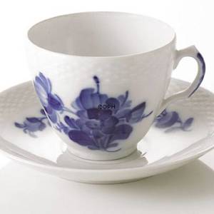 Blaue Blume, glatt, Tasse und Untertasse, Royal Copenhagen | Nr. 1107068 | Alt. 10-8040 | DPH Trading