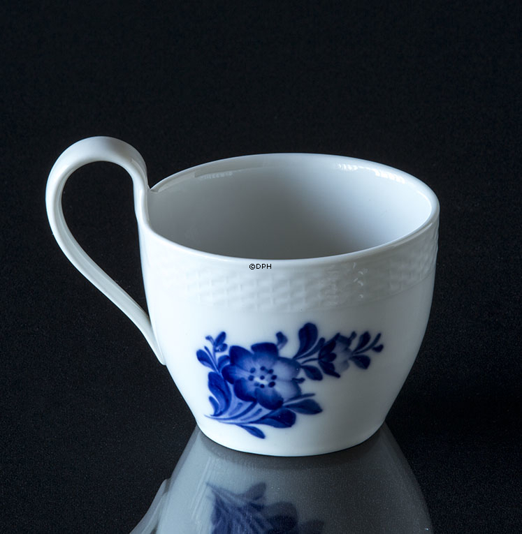 Blaue Blume, glatt, Kaffeetasse mit hohem Henkel OHNE Untertasse, Royal Copenhagen