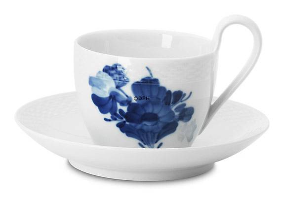 Blaue Blume, glatt, Kaffeetasse mit hohem Griff Nr. 10/8194 oder 089, Royal Copenhagen