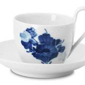 Blaue Blume, glatt, Kaffeetasse mit hohem Griff, Royal Copenhagen