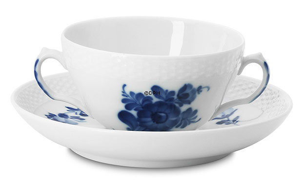 Blaue Blume, glatt, Suppentasse Nr. 10/8282 oder 102, klein, ohne Deckel, Royal Copenhagen