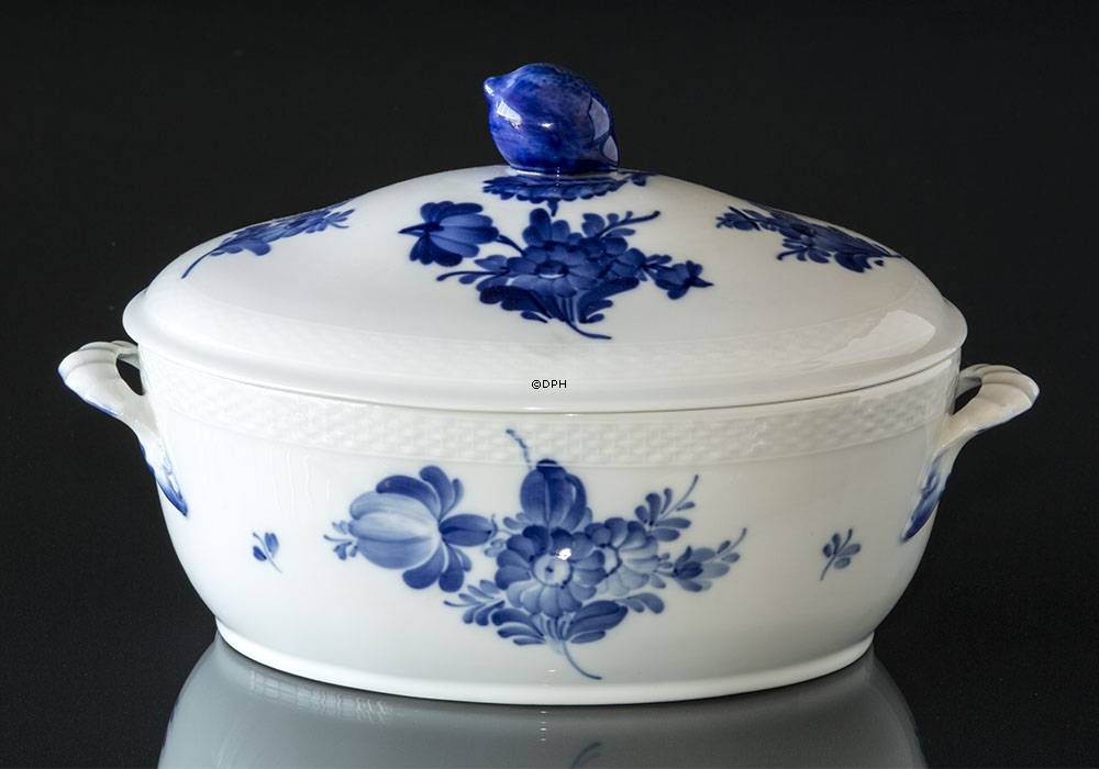 Blaue Blume, glatt, Suppenterrine Nr. 10/8172 oder 181, Royal Copenhagen