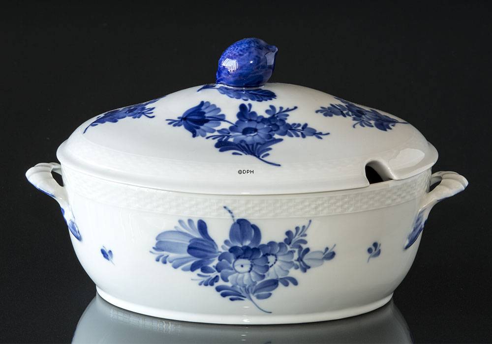 Blaue Blume, glatt, Suppenterrine Nr. 10/8172 oder 181, Royal Copenhagen