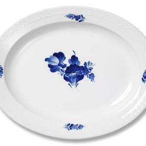 Blaue Blume, glatt, ovale Servierplatte, Royal Copenhagen 37cm | Nr. 1107375 | Alt. 10-8017 | DPH Trading