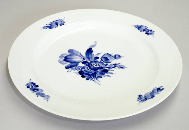 Blaue Blume, glatt, runde Servierplatte Nr. 10/8013 oder 376, Royal Copenhagen Ø36cm