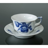 Blaue Blume, eckig, Teetasse und Untertasse Nr. 10/8500 oder 080, Royal Copenhagen