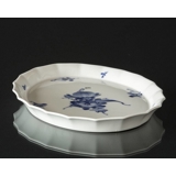 Blaue Blume, eckig, ovale Kuchenplatte 30cm Nr. 10/8578 oder 373