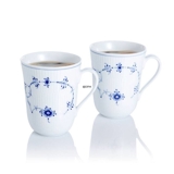 Musselmalet Gerippt, Becher Nr. 497, Inhalt 33 cl., Satz von zwei, Royal Copenhagen