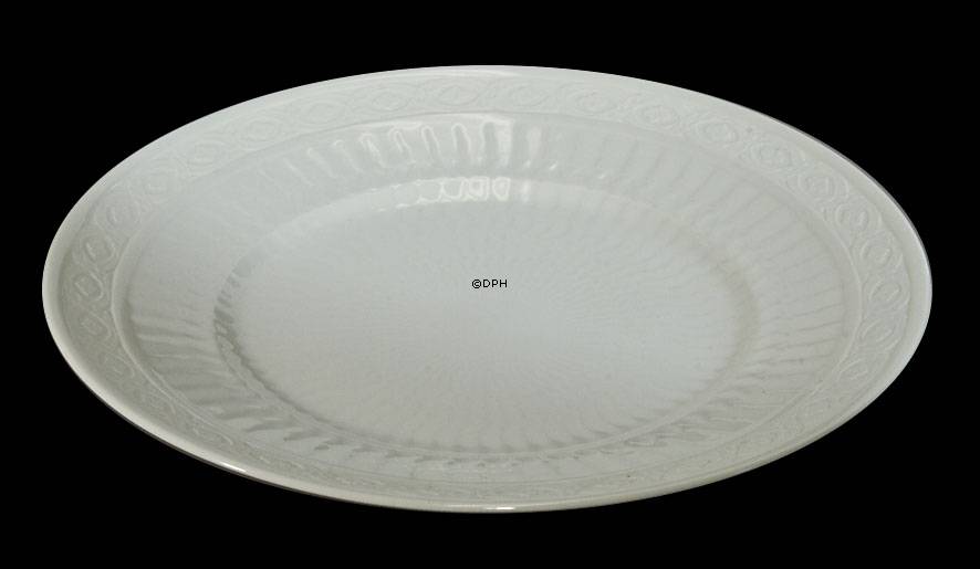 Weißer Fächer, 27cm Essteller Nr. 627, Royal Copenhagen