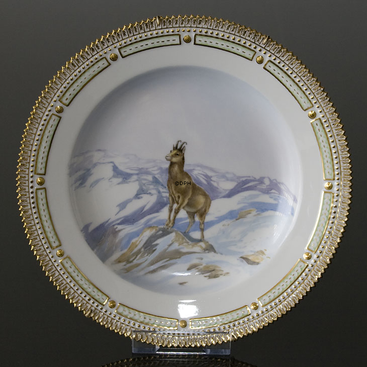 Fauna Danica Teller mit Gämse, Royal Copenhagen