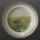 Fauna Danica Jagdgeschirr, Vogelteller mit Rebhuhn, Royal Copenhagen