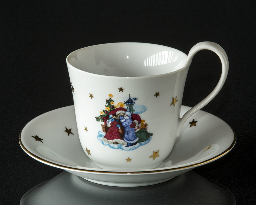 1988 Jingle Bells, Tasse mit Untertasse Royal Copenhagen