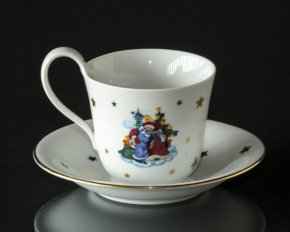 1988 Jingle Bells, Tasse mit Untertasse Royal Copenhagen