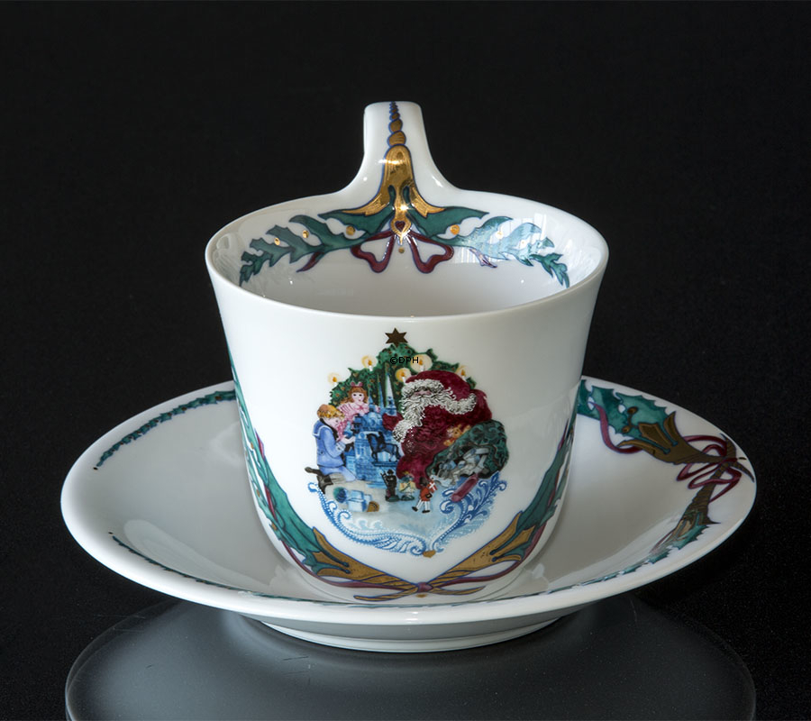 1988 Jingle Bells, Tasse mit Untertasse Royal Copenhagen