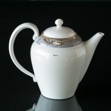 Magnolia, Grau mit Gold, Große Tea oder Kaffeekanne Nr. 126, Inhalt 125 cl, Royal Copenhagen