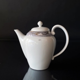 Magnolia, Grau mit Gold, Große Tea oder Kaffeekanne Nr. 128, Inhalt 100 cl, Royal Copenhagen