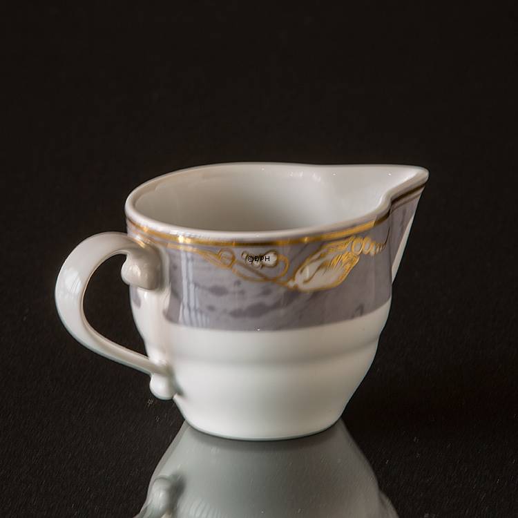 Magnolia, Grau mit Gold, Sahnekännchen Nr. 394, Inhalt 16 cl, Royal Copenhagen