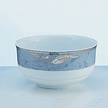 Magnolia, Grau mit Gold, runde Salatschüssel Nr. 578, Inhalt 175 cl, Royal Copenhagen