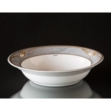 Magnolia, Grau mit Gold, Suppenteller 18cm Nr. 604, Royal Copenhagen