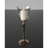 Chrom Kerzenhalter mit Topglas mit Dekoration