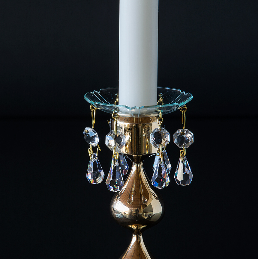 Kerzenring mit kleinen Krystaltropfen