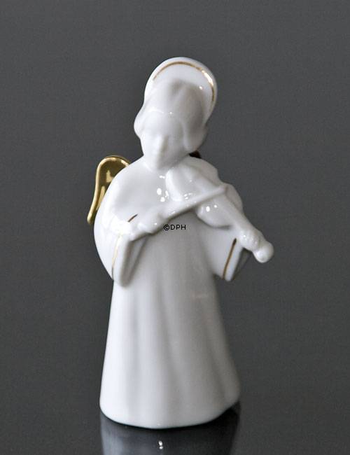 Himmlische Musik, Engel mit Violine mit Gold, Bing & Gröndahl Nr. 322