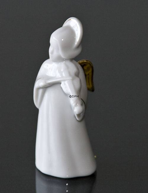 Himmlische Musik, Engel mit Violine mit Gold, Bing & Gröndahl Nr. 322