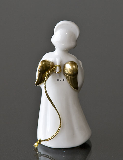 Himmlische Musik, Engel mit Violine mit Gold, Bing & Gröndahl Nr. 322