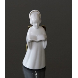 Himmlische Musik, Engel mit Liederbuch mit Gold, Bing & Gröndahl Nr. 323