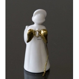 Himmlische Musik, Engel mit Liederbuch mit Gold, Bing & Gröndahl Nr. 323