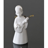 Himmlische Musik, Engel mit Gitarre mit Gold, Bing & Gröndahl Nr. 324
