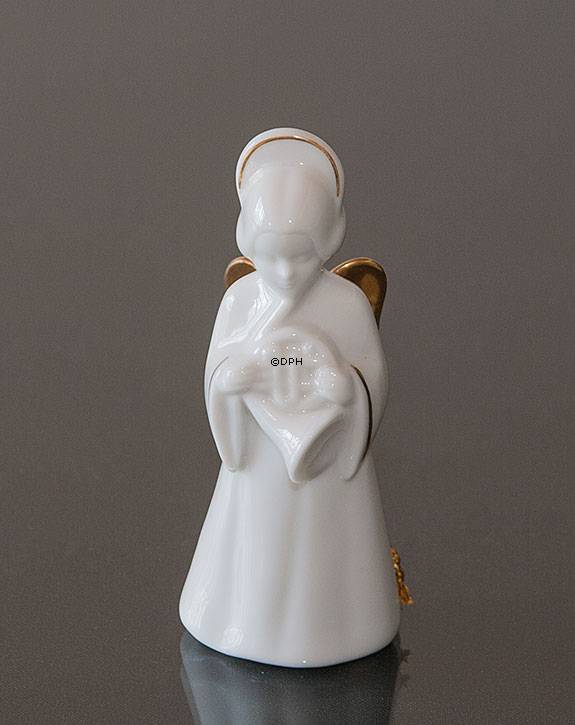 Himmlische Musik, Engel mit Waldhorn mit Gold, Bing & Gröndahl Nr. 325