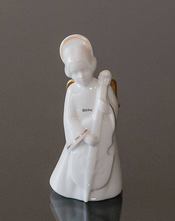 Himmlische Musik, Engel mit Bratsche mit Gold, Bing & Gröndahl Nr. 326