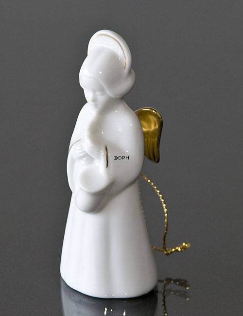 Himmlische Musik, Engel mit Saxophon mit Gold, Bing & Gröndahl Nr. 327