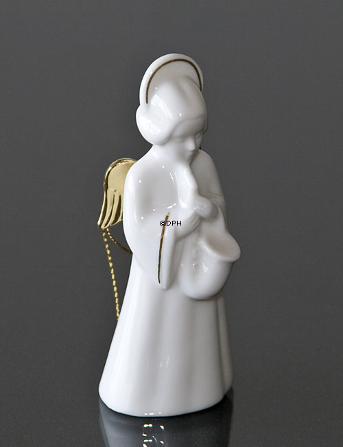 Himmlische Musik, Engel mit Saxophon mit Gold, Bing & Gröndahl Nr. 327