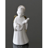 Himmlische Musik, Engel mit Mandoline mit Gold, Bing & Gröndahl Nr. 328